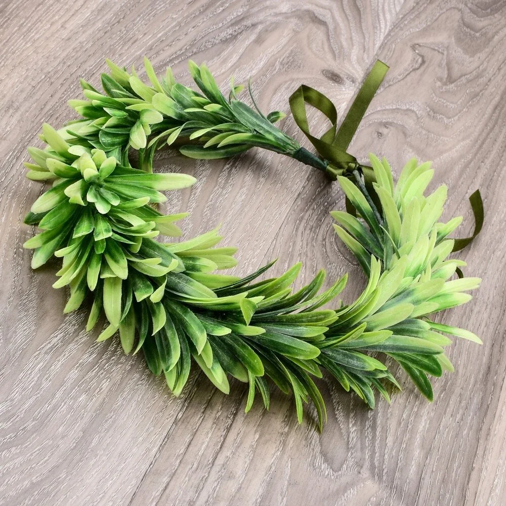 DreamLily Green Greek Leaf Crown Bridal Headpiece - NWT